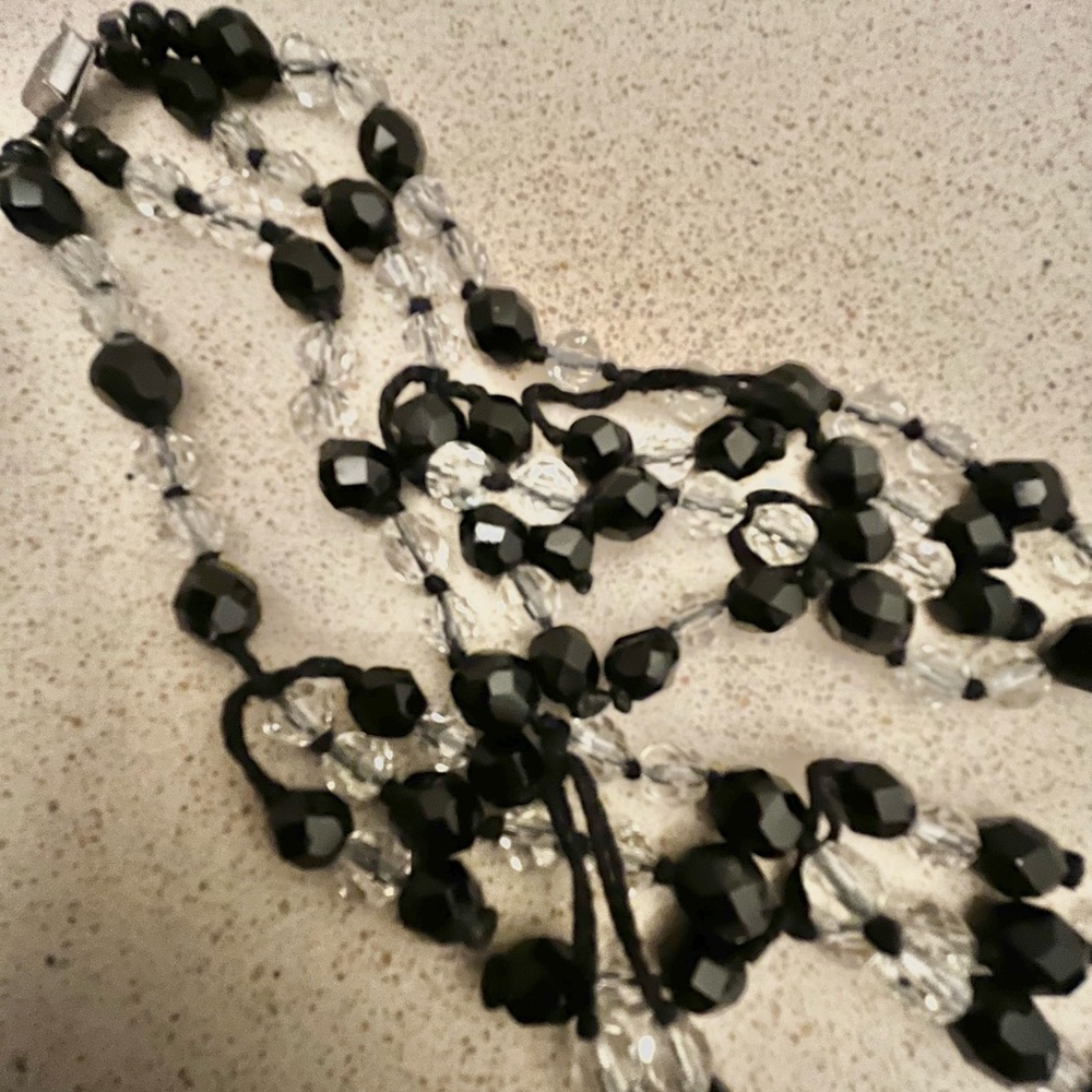 Antique Crystal Bead Necklace